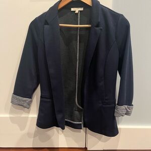 Skies Are Blue XS Navy cotton blazer